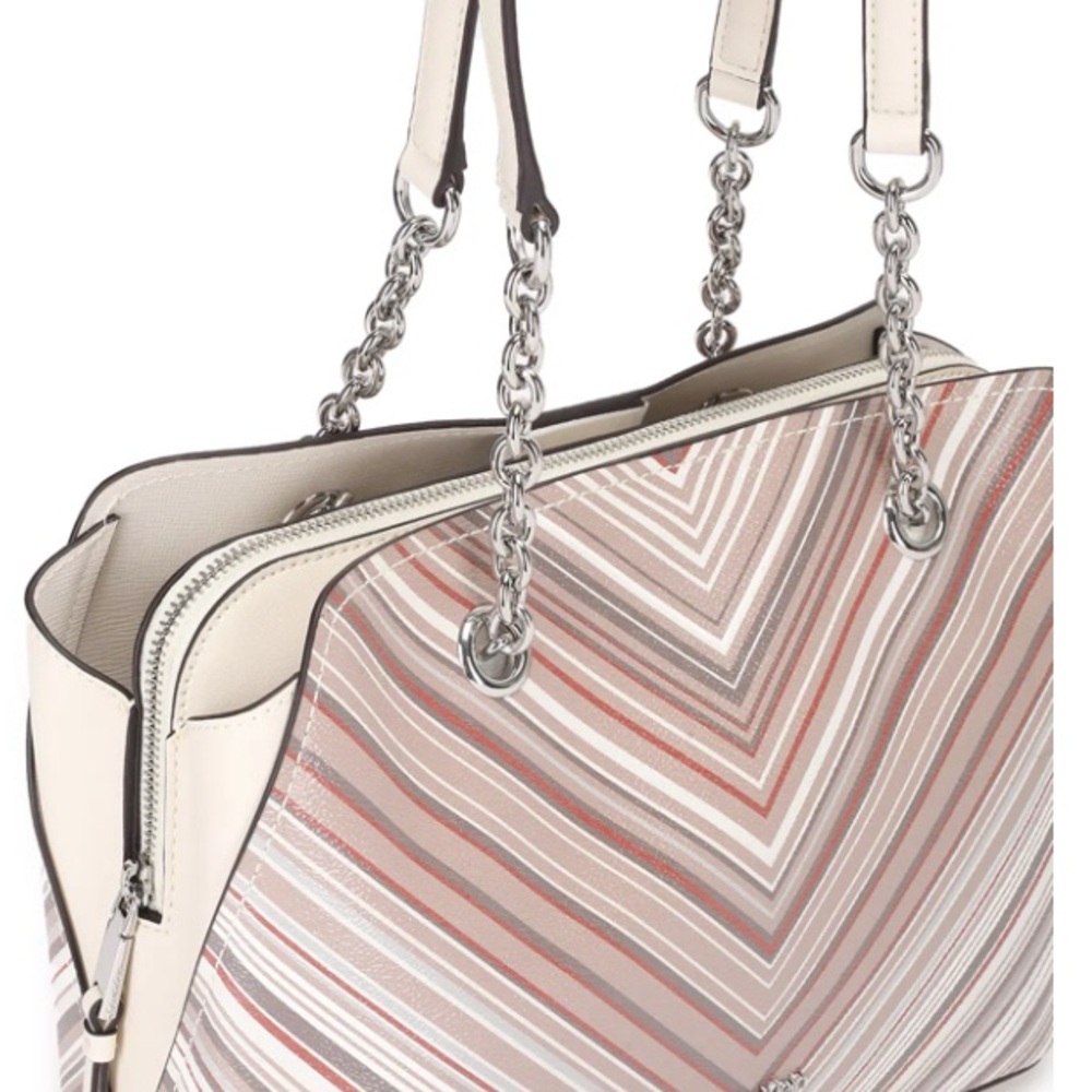 Calvin Klein Glitter Blush Pink and Cream Tote